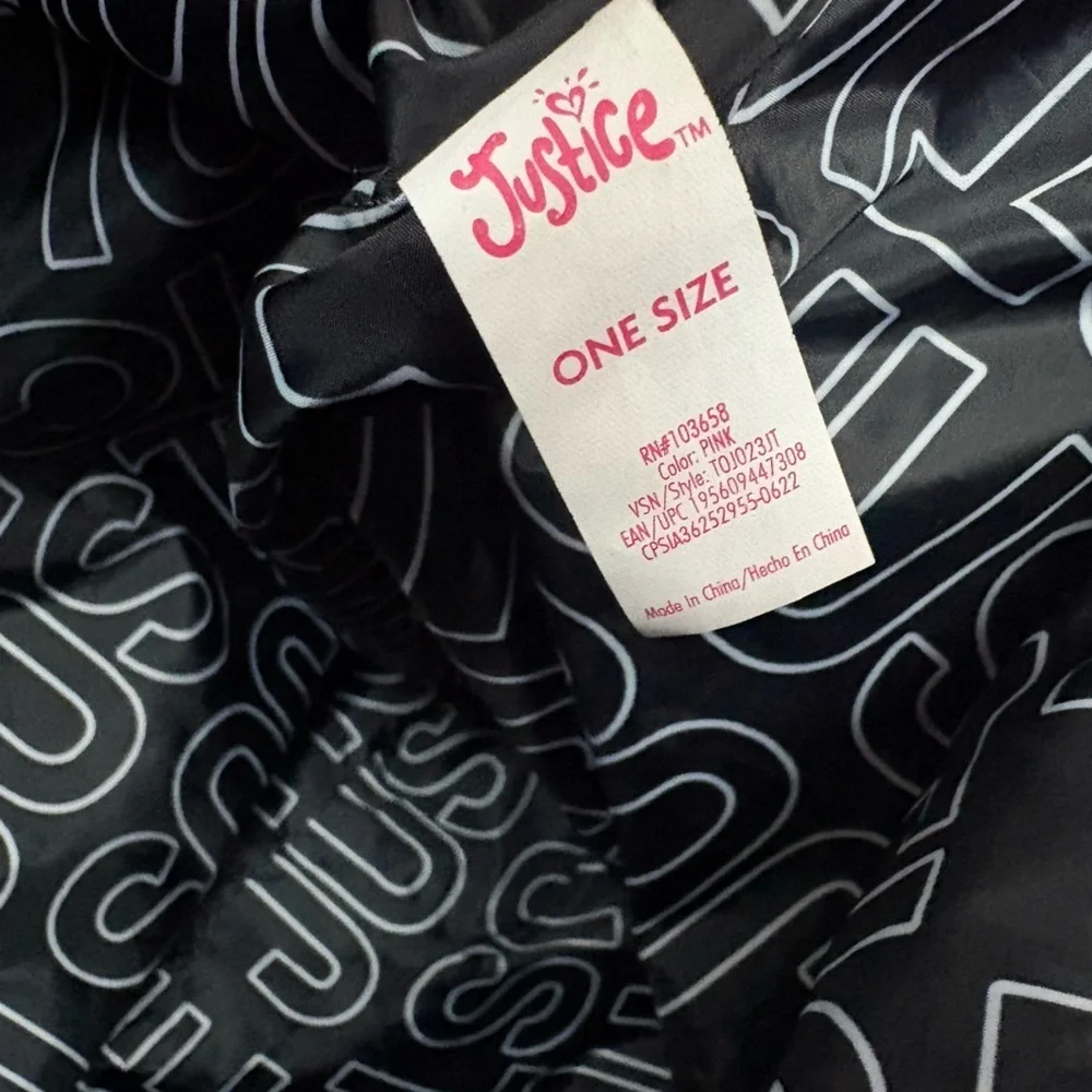 Justice Pink Holographic Puffer Tote Y2K